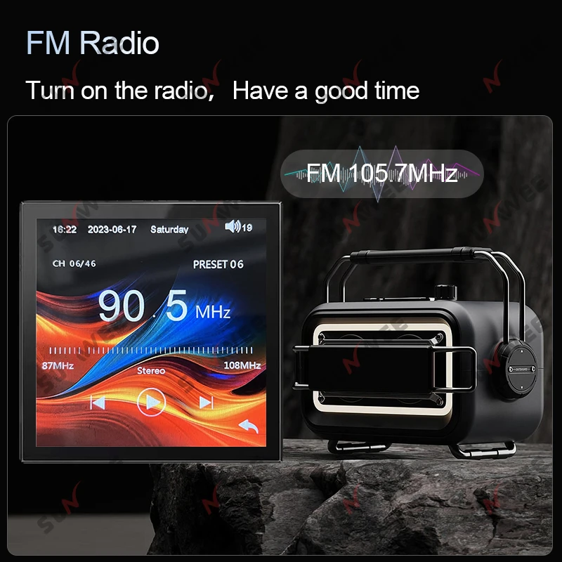 Pantalla táctil de 4 pulgadas, amplificador mínimo de pared, panel de Audio inteligente para el hogar, estéreo, Bluetooth, sonido, sistema de música de fondo, altavoz de techo - imagen 5