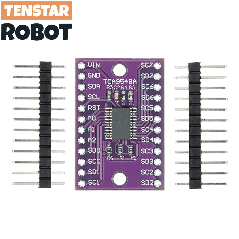TENSTAR 3 uds TCA9548 módulo de interruptor I2C de 8 canales con reinicio TCA9548A 1 a 8 placa de expansión de Sensor I2C - imagen 4