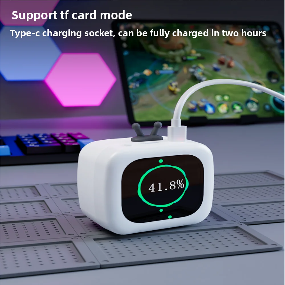 Mini altavoz Bluetooth multifuncional portátil, música, álbum de fotos, despertador, llamada, temporizador/calculadora, clima, calendario, etc. - imagen 4