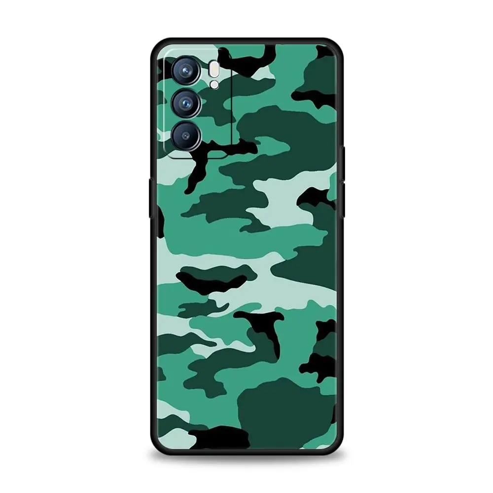 Funda militar de camuflaje para Oppo Reno8, Reno7, Reno6 Pro, A54, 5G, Find X6, X5, A53, A52, A9, A15, A95, A17, A16, A76, A74, A57, A31 - imagen 5