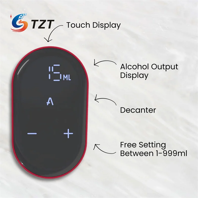 TZT-dispensador de vino automático inteligente, versión roja/blanca/negra, aireador, decantador de vino eléctrico, Alcohol, Vodka, whisky y vino - imagen 3