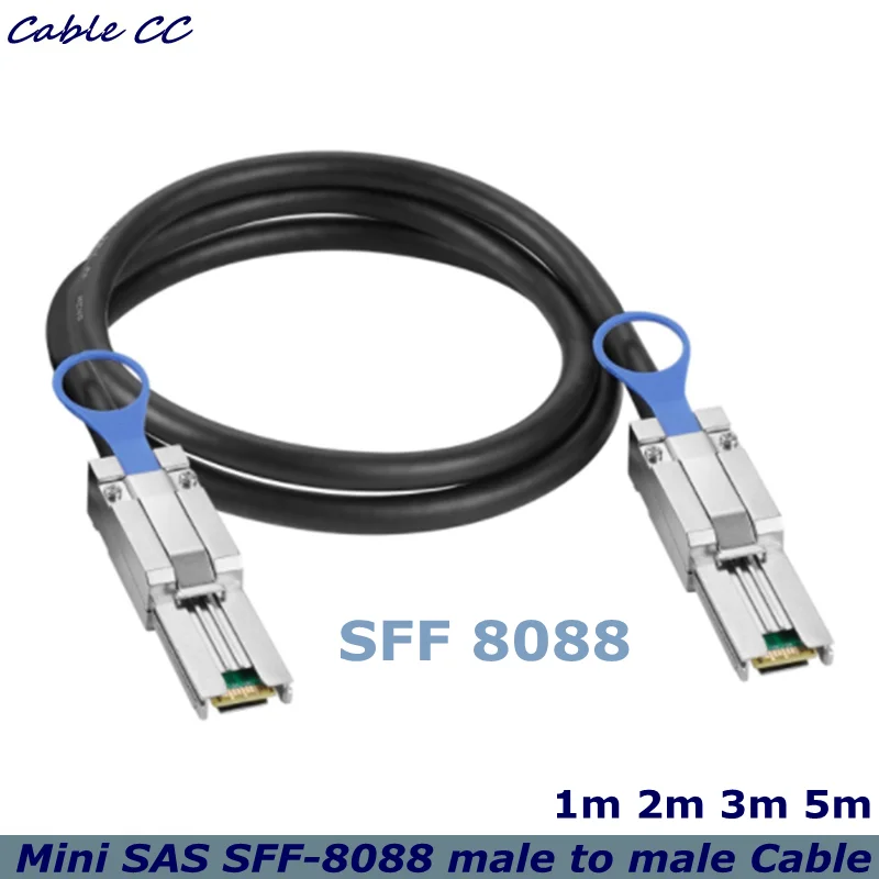 1m 2m MINI SAS externo 26P SFF-8088 a SFF-8088 Cable de datos Mini SAS SFF-8088 macho a 8088 Cable macho 26P a 26P Cable de disco duro