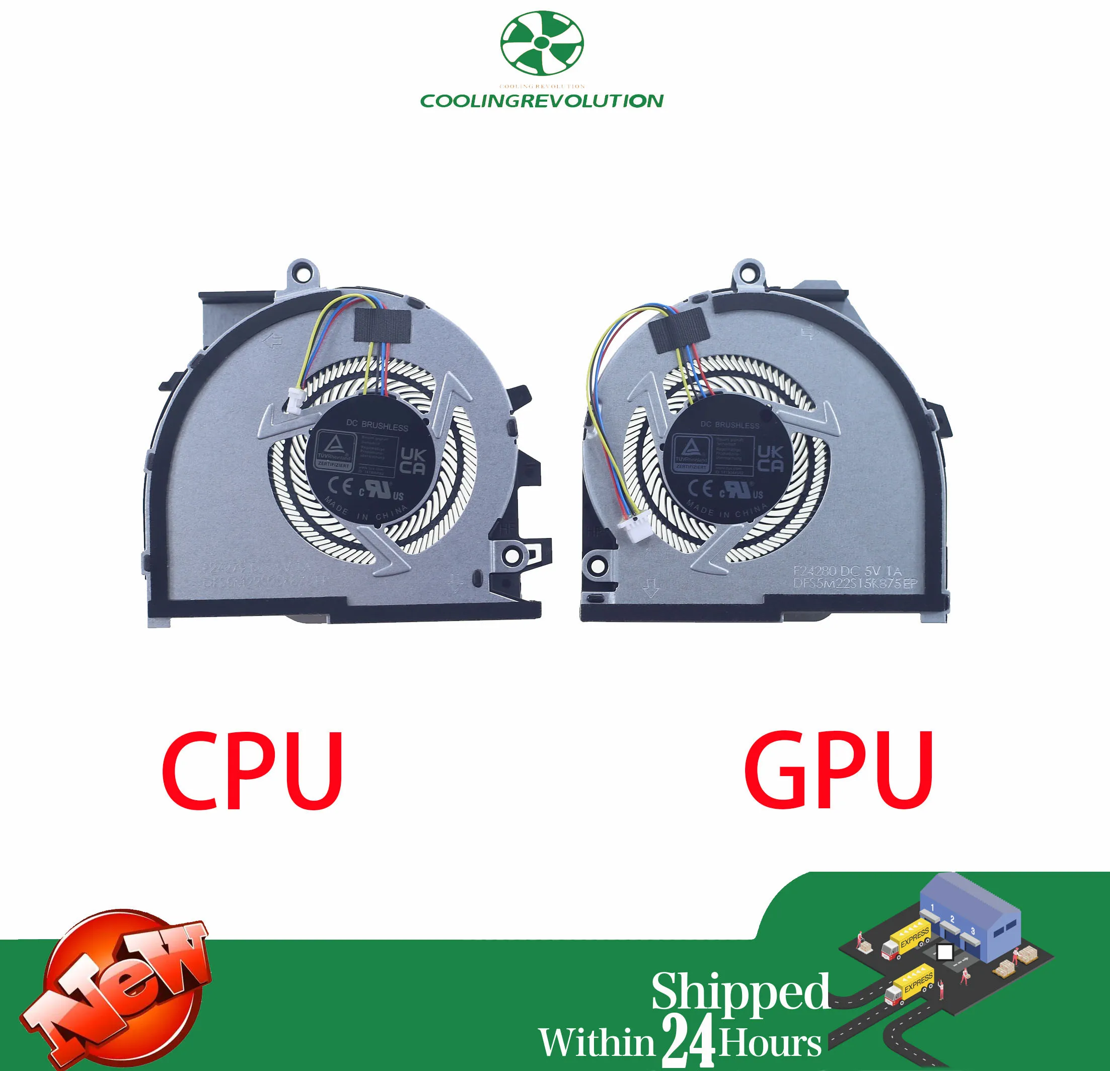 Ventilador de refrigeración GPU para CPU de ordenador portátil, para ASUS TUF Gaming FX608J FX608LP 13NR0MJ0P01021 13NR0MJ0P02021 6033B0152001 6033B0152201 - imagen 2