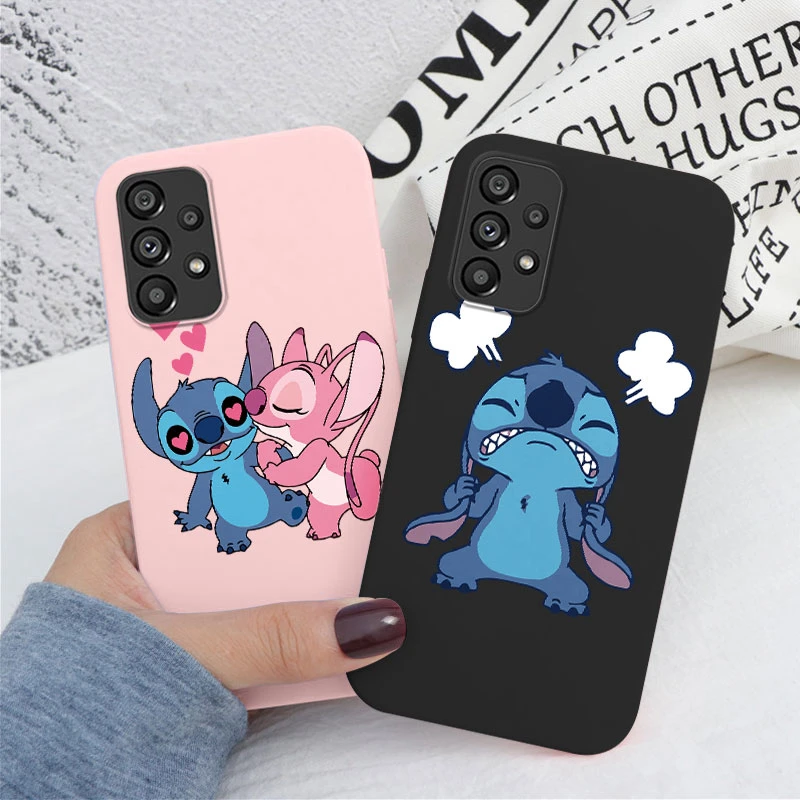 Funda protectora de silicona para Samsung Galaxy A52 A52S, carcasa suave con dibujos animados de Lilo Stitch, Funda de teléfono para Samsung A 52 Coque - imagen 3