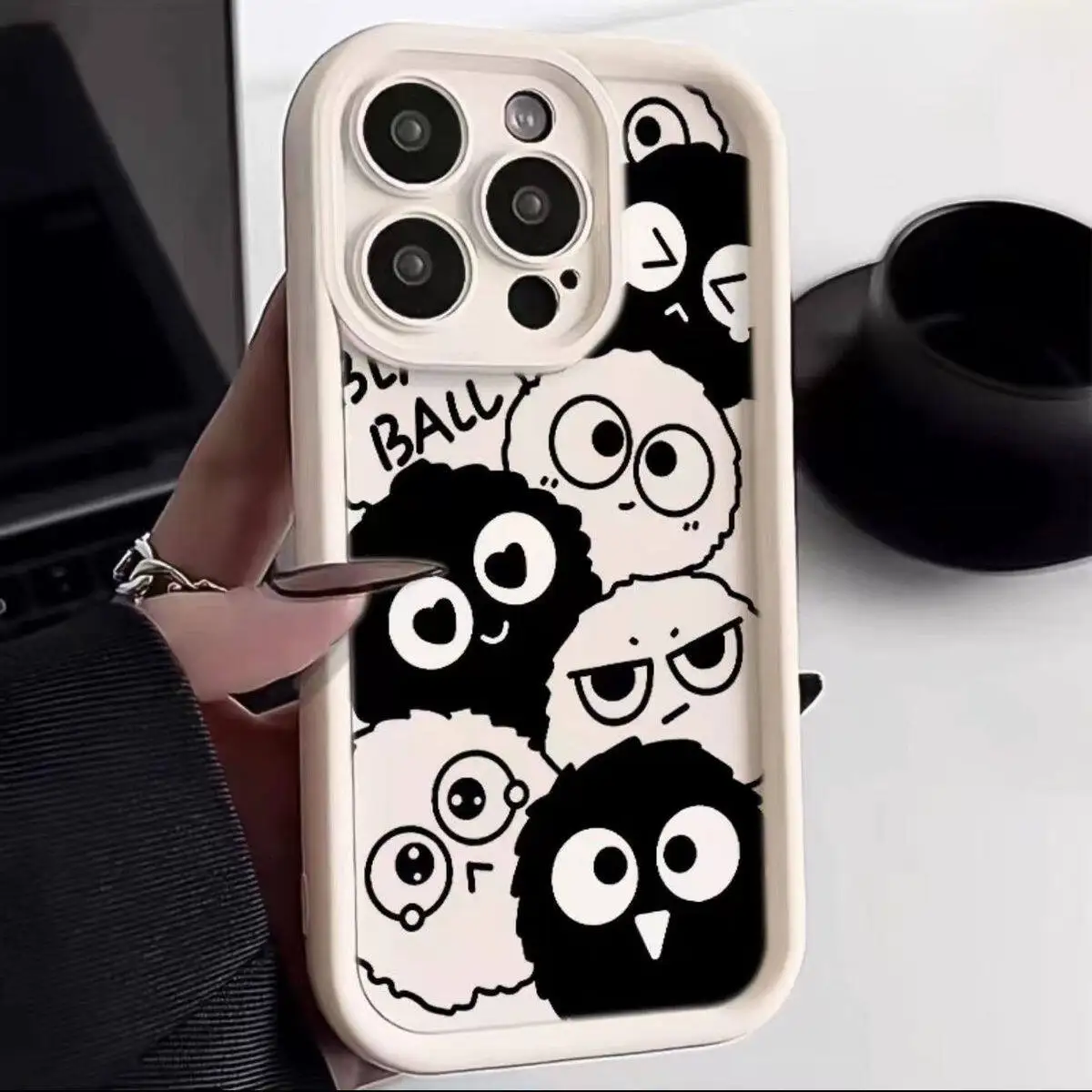 Funda de teléfono Eggette de ojo grande para Huawei Y9 Prime 2019 Y9S P30 P40 P50 P20 Pro Mate 20 30 40 Pro, funda de silicona TPU de dibujos animados - imagen 3