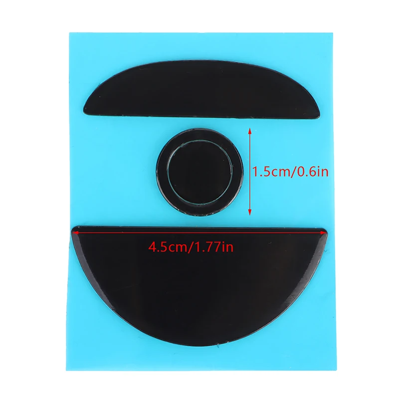 Se muestra un objeto negro con un agujero en el centro con una regla que mide 4