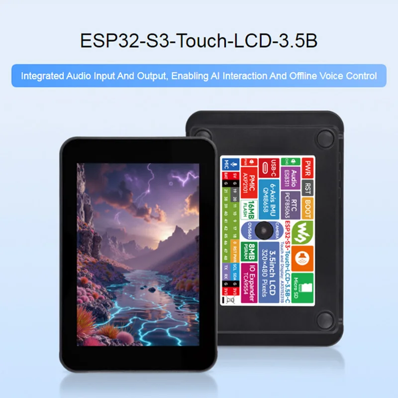 Placa de desarrollo de ESP32-S3, pantalla táctil capacitiva IPS de 320x480, compatible con WiFi BT 5 para Arduino IDE ESP-IDF AI Deepseek XiaoZhi - imagen 2