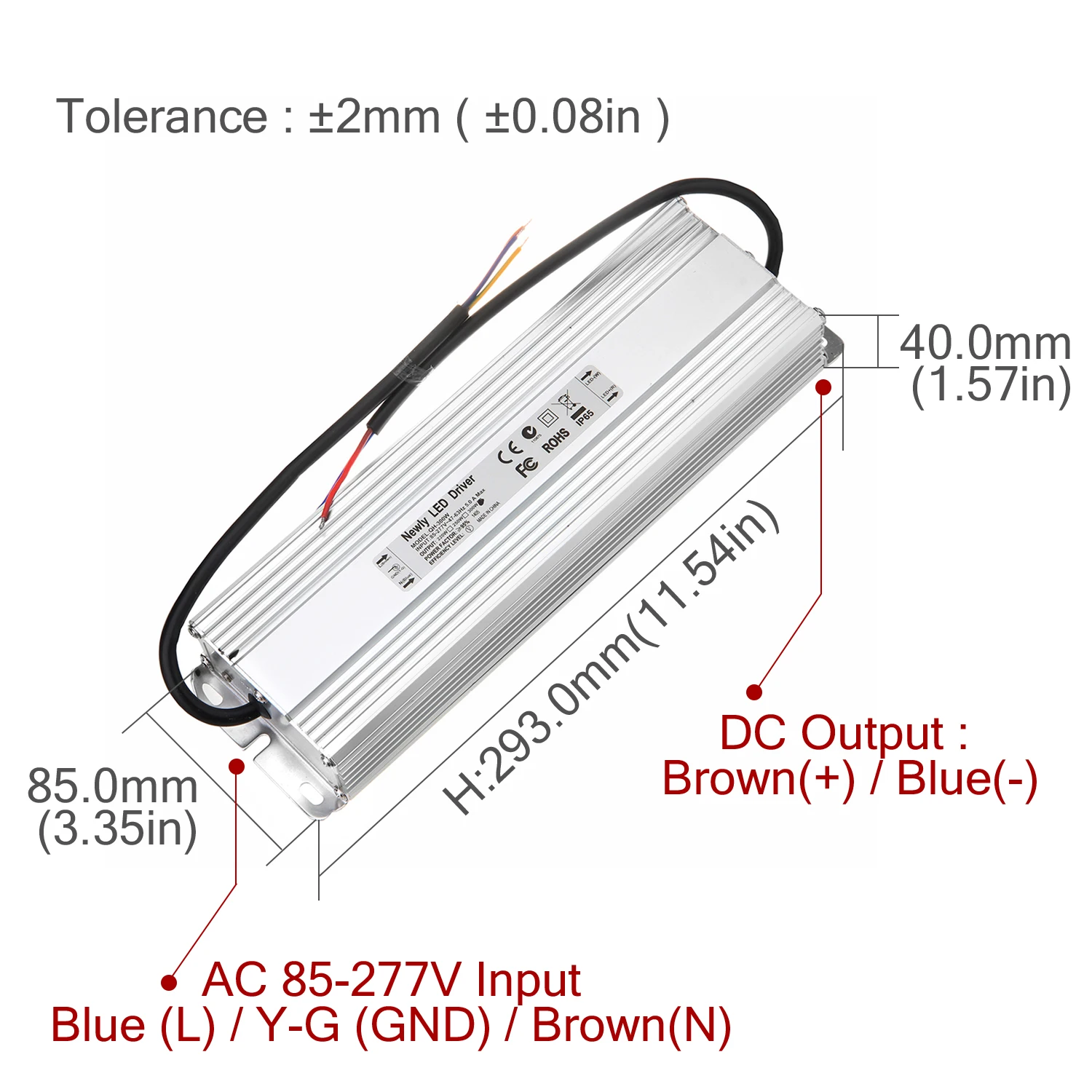 160w 200w 320w corriente constante impermeable Ip67 Controlador Led 4500ma 6000ma 4800ma fuente de alimentación de alta potencia transformador Led de luz - imagen 3