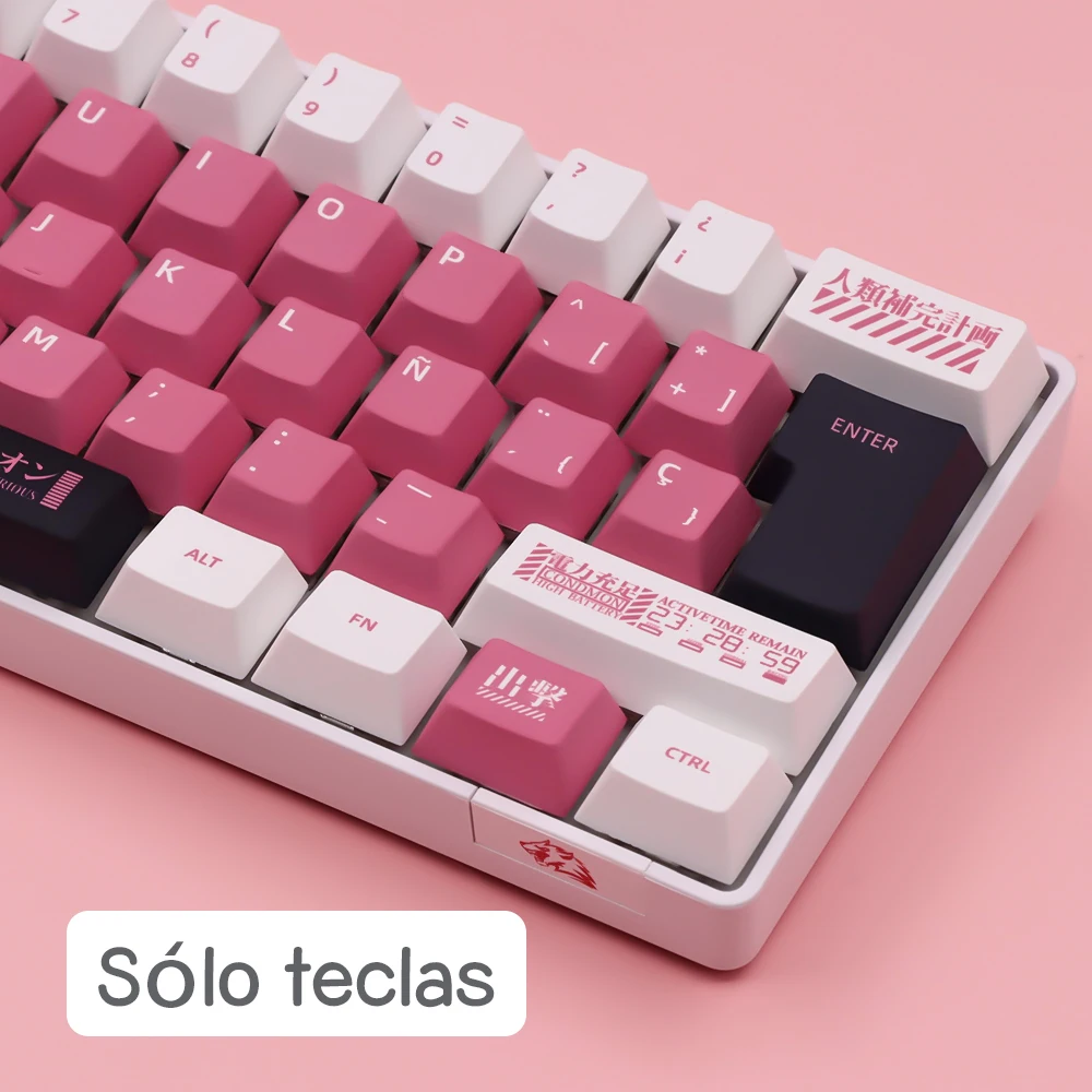 Teclas personalizadas de Anime en español, francés, alemán, japonés, coreano, ruso, perfil de cereza, diseño ISO para teclado mecánico - imagen 4