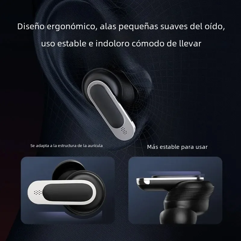 Auriculares inalámbricos ANC, cascos deportivos con pantalla Digital LCD, micrófono incorporado, HiFi estéreo envolvente - imagen 2