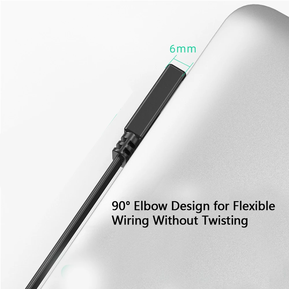 Cable de datos USB a tipo C con conector flexible de 360 grados Transferencia de datos USB 2.0 y cable flexible de silicona plano de entrega de energía 2A - imagen 4