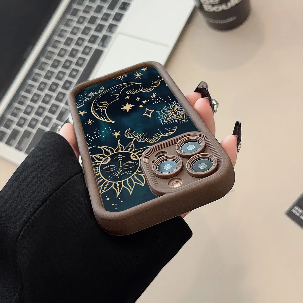 Para Xiaomi Poco F7 F6 F5 Pro 5G Funda Luna sol diseño impreso mate Funda de silicona para Poco M6 Pro 4G X3 X5 X6 X7 Funda suave de TPU - imagen 5