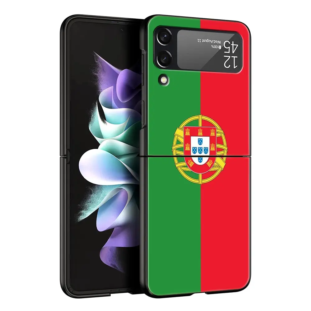 Funda de teléfono de Portugal para Samsung Galaxy Z Flip3 Flip4 Flip5, carcasa para Z Flip 3 4 5 6 7, funda trasera plegable dura - imagen 5