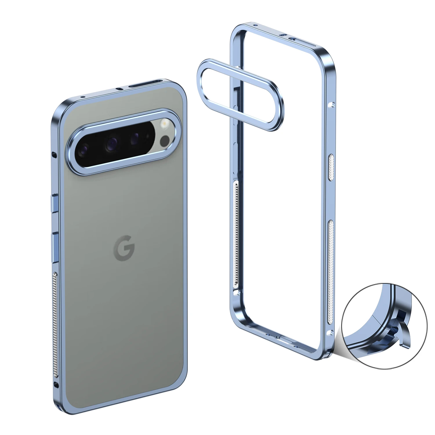 Metal Frame Case For Google Pixel 10 Pro XL Metal Lens Cap Ultra-thin Heat Dissipation Split Cover For Google Pixel10 Pro Bumper - imagen 2