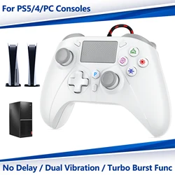 Mando con cable para PS5/PS4/PC, efecto Hall y botón trasero programable