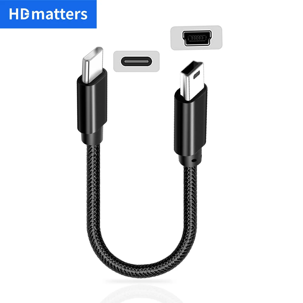 Cable USB-C a Mini USB 5pin – Carga y Datos para Cámaras y GPS - imagen 2