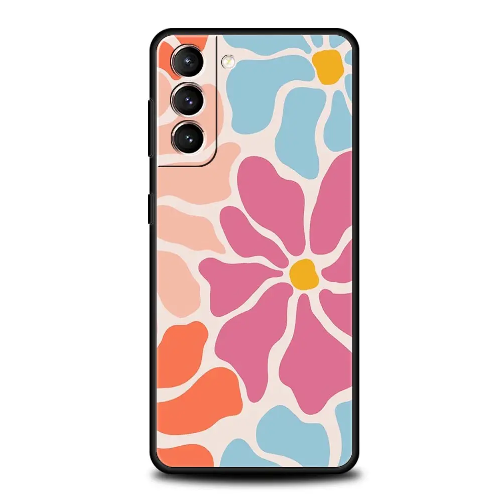 Funda de teléfono con mercado de flores abstractas para Samsung Galaxy S24 S23 S22 S20 Ultra S21 FE 5G S10 S9 Plus S10E S8 funda de silicona suave - imagen 3