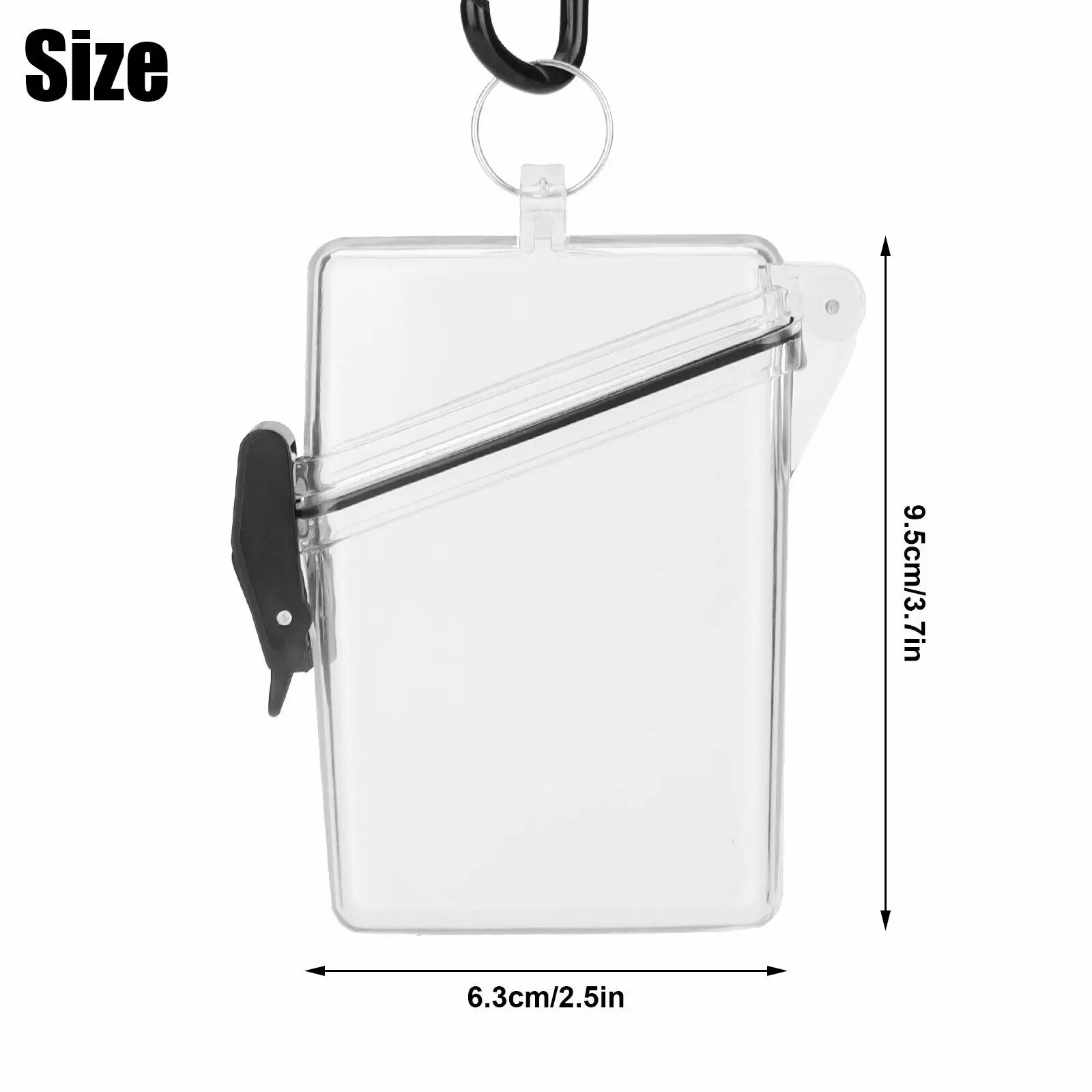 Estuche transparente impermeable para insignia, soporte para tarjetas de identificación y crédito, caja de almacenamiento de cigarrillos transparente con cordón - imagen 2