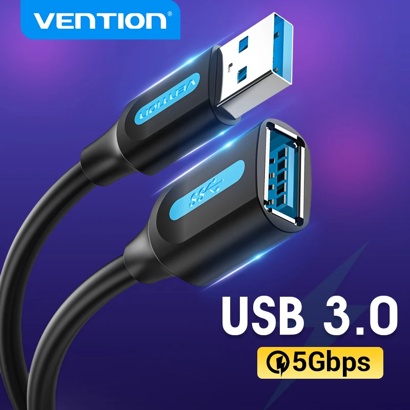 Vention-Cable de extensión USB 3,0, extensor de Cable de datos de velocidad rápida para PC, Smart TV, Xbox One, SSD, 3,0, 2,0