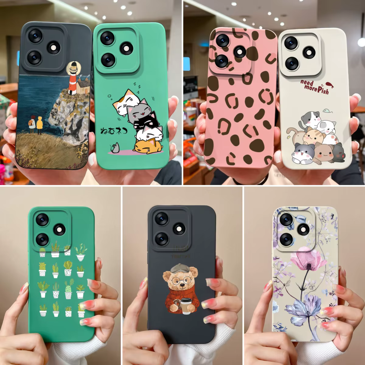 Funda de silicona líquida con dibujos animados para Tecno Spark 10 Pro 10C, cubierta de protección completa para Tecno Spark10 4G 5G 10Pro 10 C, Funda parachoques