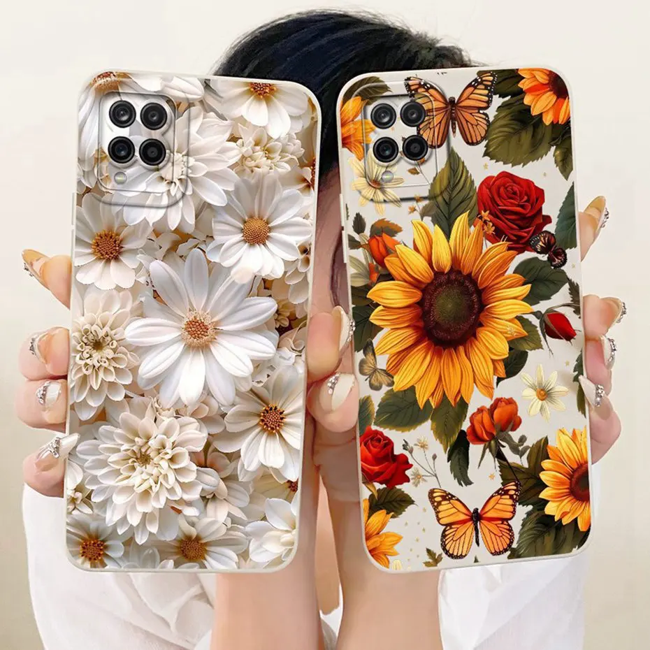Nueva funda de teléfono de moda para Samsung Galaxy A12 M12 fundas de silicona suave para Samsung A12 SM-A125F A127F cubiertas a prueba de golpes parachoques - imagen 2