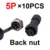 Back nut 5P 10PCS