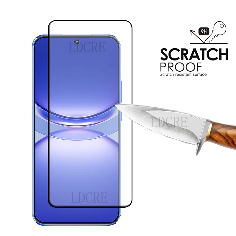 Protector de pantalla de vidrio templado para Huawei Nova 12S, pegamento de cubierta completa, 9H, 4 unidades - imagen 3