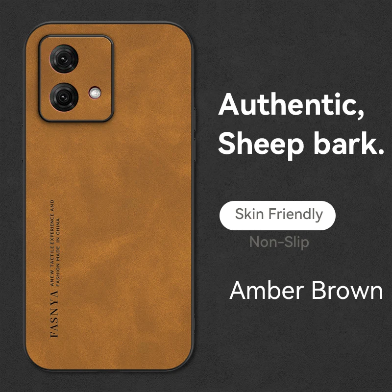 Funda de silicona de piel de oveja a la moda para Motorola Moto G86 G84 G56 G05 G15 G75 G55 G35 G34 G54 G24 Power Back Cover - imagen 3