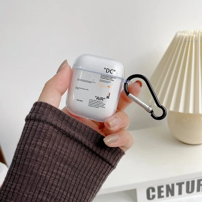 Para Airpods 1, 2, 3 Pro, funda de Airpod de 2 generación, regalo para novio, funda de Airpods blanca elegante y transparente - imagen 4