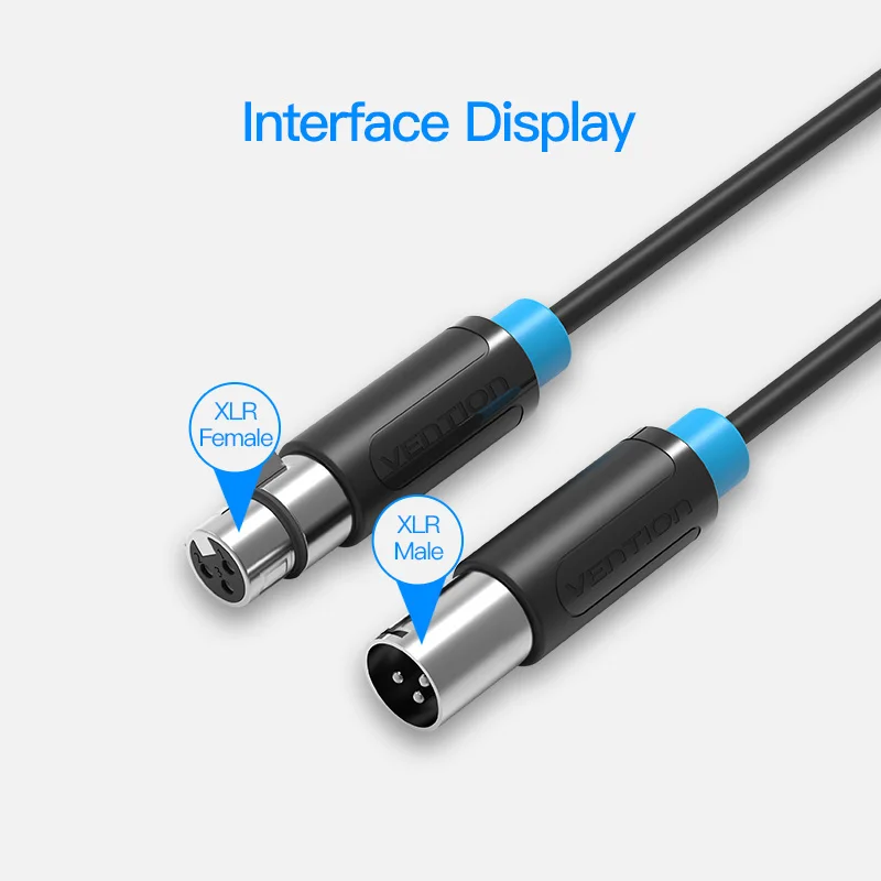 Cable XLR Vention para Micrófono – Karaoke y Amplificador - imagen 2