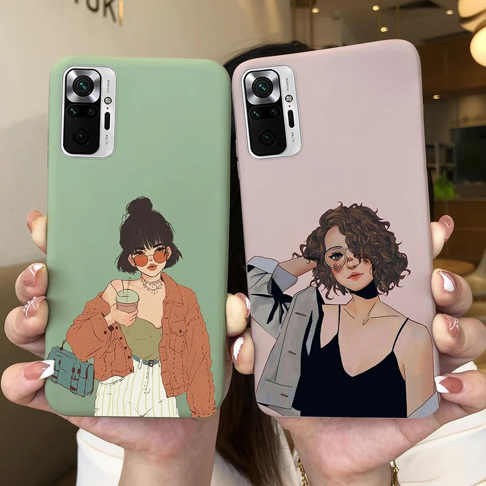 Funda de silicona suave para teléfono Xiaomi Redmi Note 10 Pro, carcasa bonita de gato, mariposa, corazón, Margarita - imagen 5