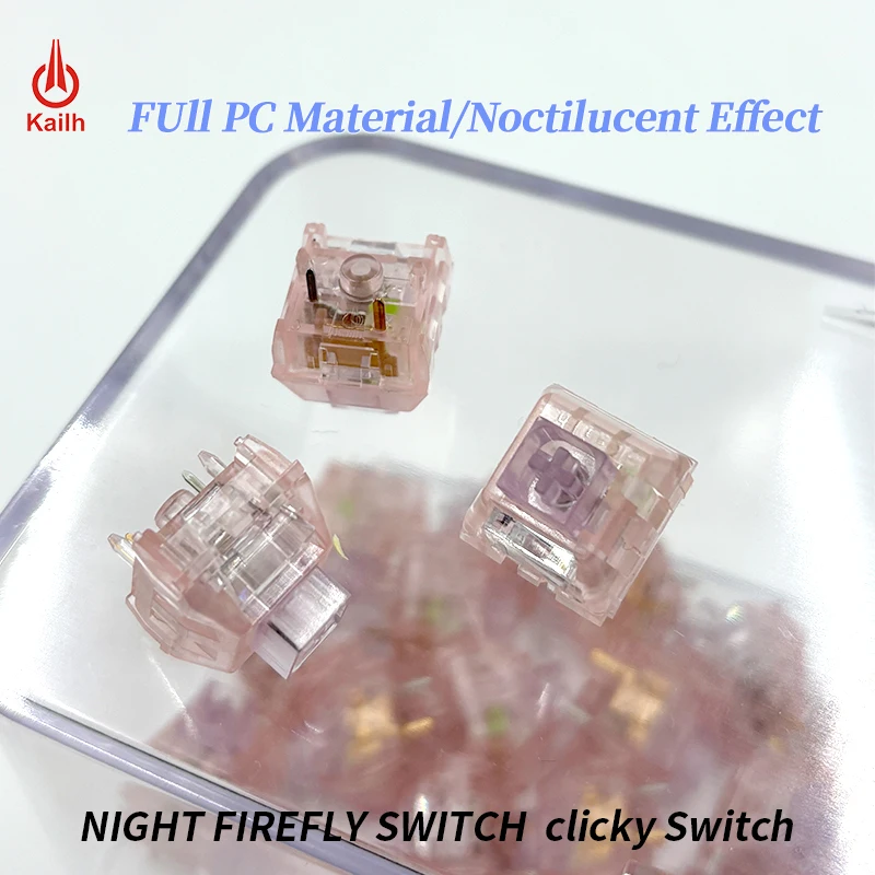 Kailh Box Night Firefly teclado interruptor Clicky 60g RGB para teclado mecánico DIY SMD 5 pines MX interruptores luminiscentes - imagen 2