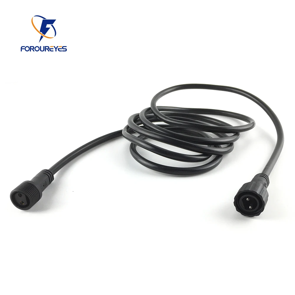 Cable de extensión impermeable IP67 de 2 pines y 2 metros, cable de conexión para luces LED de cadena para exteriores