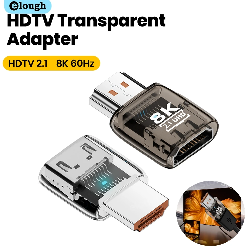 Extensor de HD-MI 8K hembra a conector macho de HD-MI, adaptador de extensión Displayport a HD-MI de 8K60hz para pantalla de Monitor PS4 HDTV