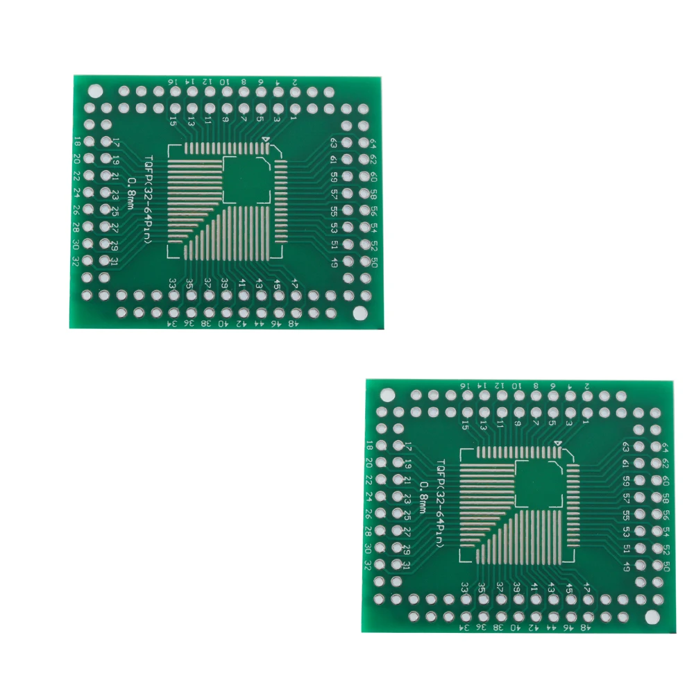 10 Uds placa adaptadora FQFP TQFP 32 44 64 80 100 LQFP a placa de transferencia DIP Pin placa adaptadora de paso 0,5/0,8mm - imagen 5