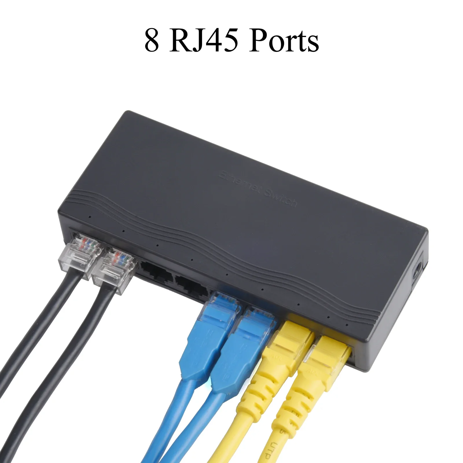 1 Uds Mini 8 puertos 100Mbps RJ45 interruptor de red rápido conmutador inteligente Hub carcasa ABS con divisor de Internet de alimentación de EE. UU. para cámara IP AP - imagen 5