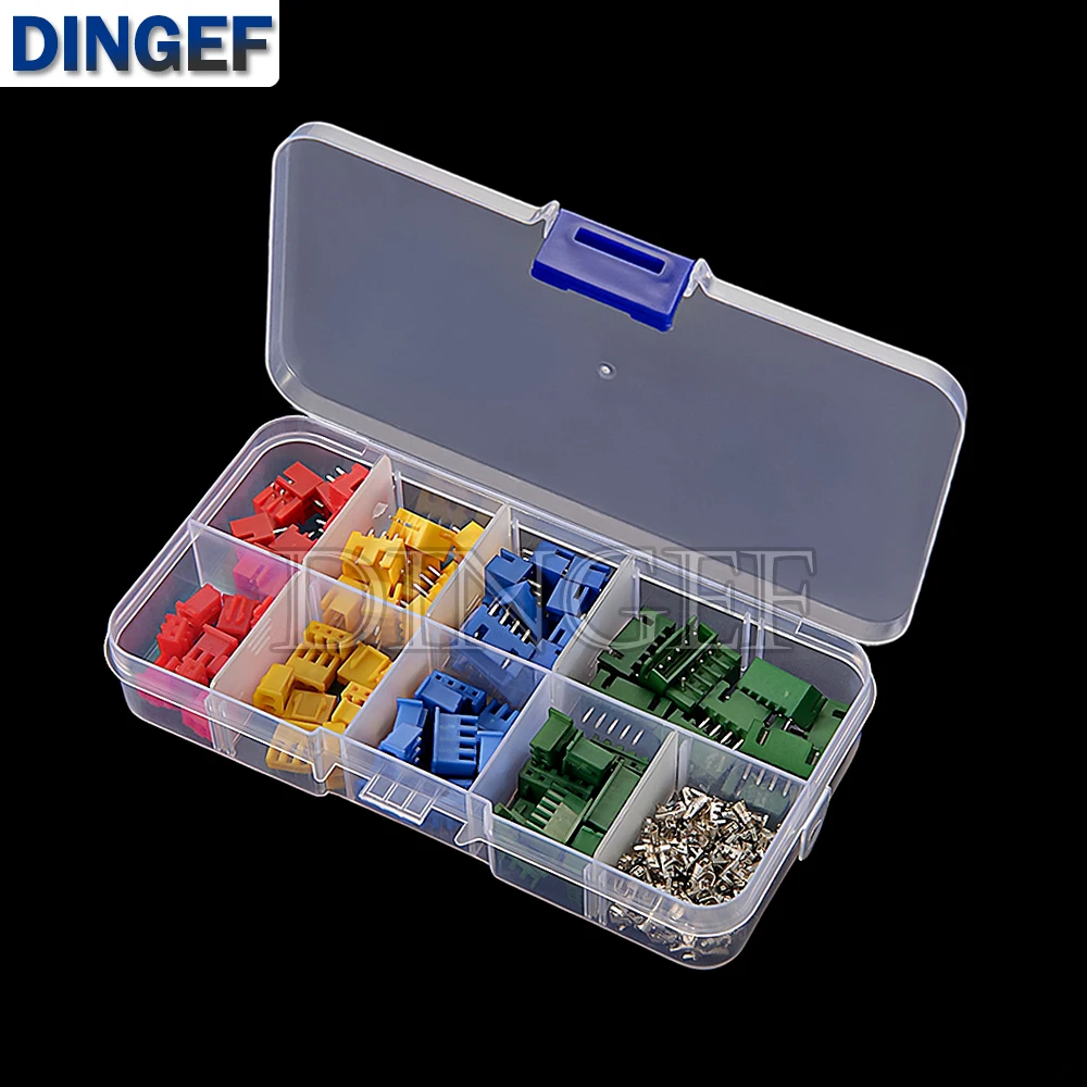 230 Uds 4 colores 2P 3P 4P 5P XH2.54 terminales de 2,54mm enchufe macho hembra XH 2,54mm kit de conector Pin recto - imagen 5