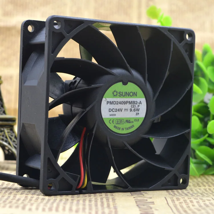 Para Sunon PMD2409PMB2-A 90*90*38mm 24V DC 9,6 W ventilador de refrigeración convertidor de 3 cables - imagen 3