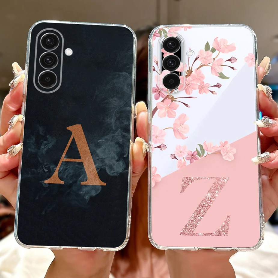 Para Samsung Galaxy A56 funda A16 A26 A36 funda de lujo con letras funda de teléfono de silicona suave para Samsung A56 A 16 26 36 Galaxy A36 bolsas