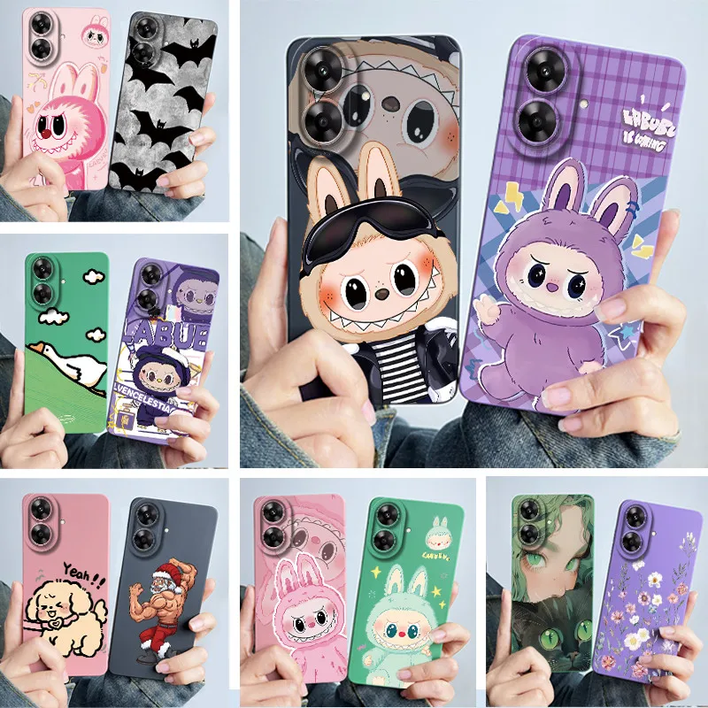 Para Realme Note 60x funda Realme Note 60x funda de teléfono Note60x dibujos animados lindo Labubu mate protección de cámara cubierta trasera a prueba de golpes