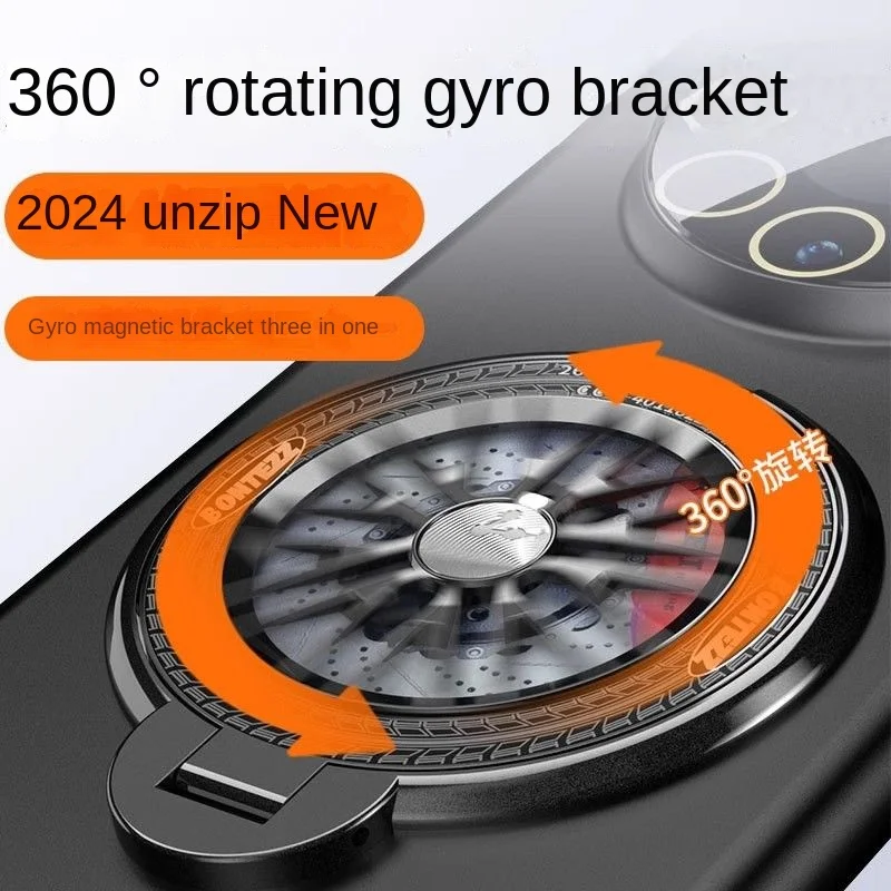 Para Nubia Z70 Ultra funda de cuero PU suave con soporte anillo giroscópico funda protectora trasera para Nubia Z70 Z60 Z50 Ultra Z60S Pro Shell - imagen 4