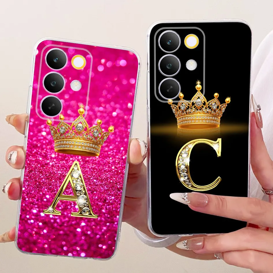 Para Realme C85 Pro Funda RMX5555 Linda corona letra Funda trasera de silicona suave en Realme C85 15X 5G Funda RMX5250 RMX5253 bolsas de teléfono - imagen 2