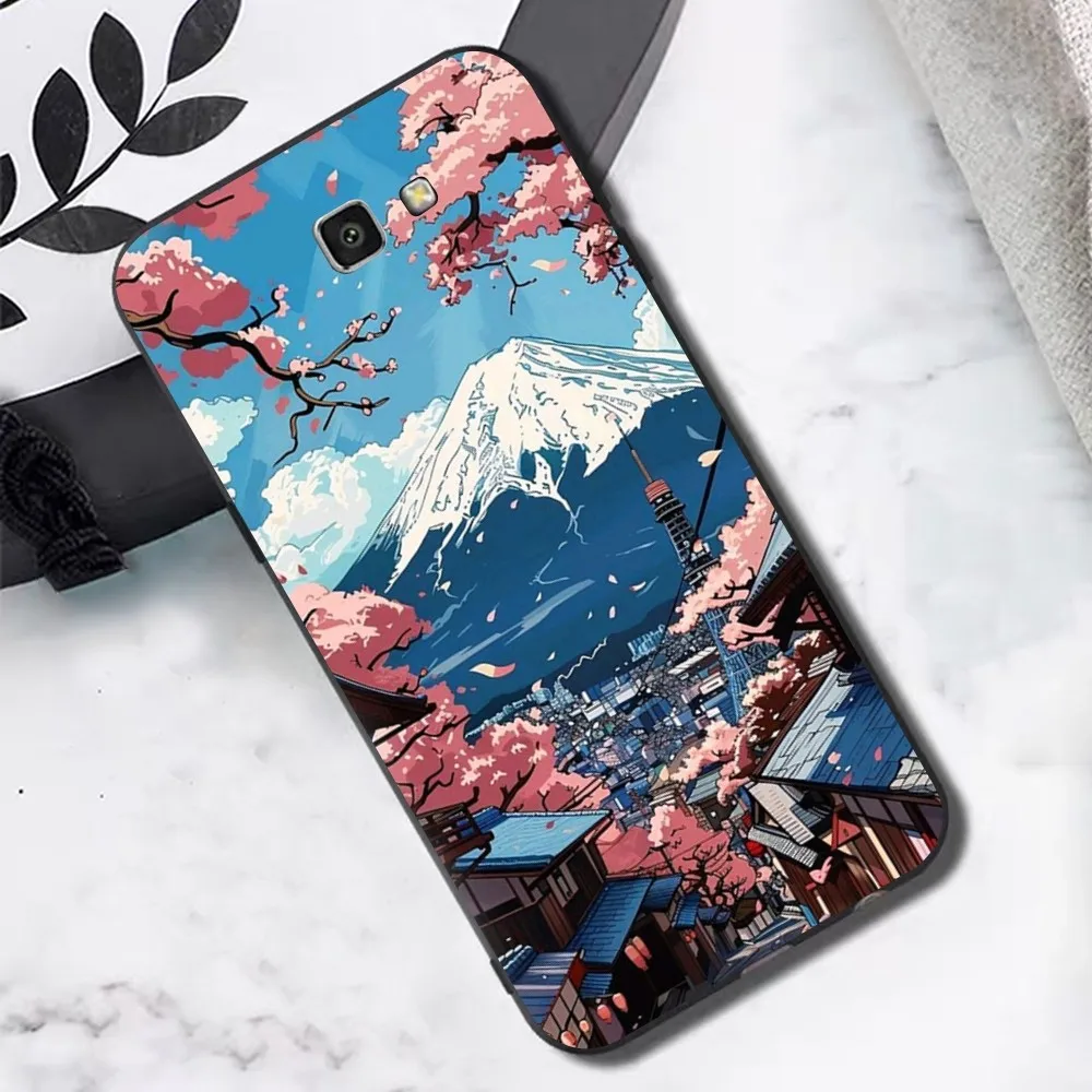 Funda de teléfono con arte paisajístico de Anime japonés para Samsung S 9 10 20 21 22 23 30 23 24 Plus Lite Ultra FE S10lite Fundas - imagen 3