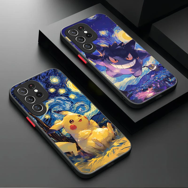Funda Starlit Sky p-pokemon para Samsung Galaxy S24 S23 S22 Ultra S21 S20 FE S10 Plus A15 A25 A35 A55 5G Note 20 10 funda dura