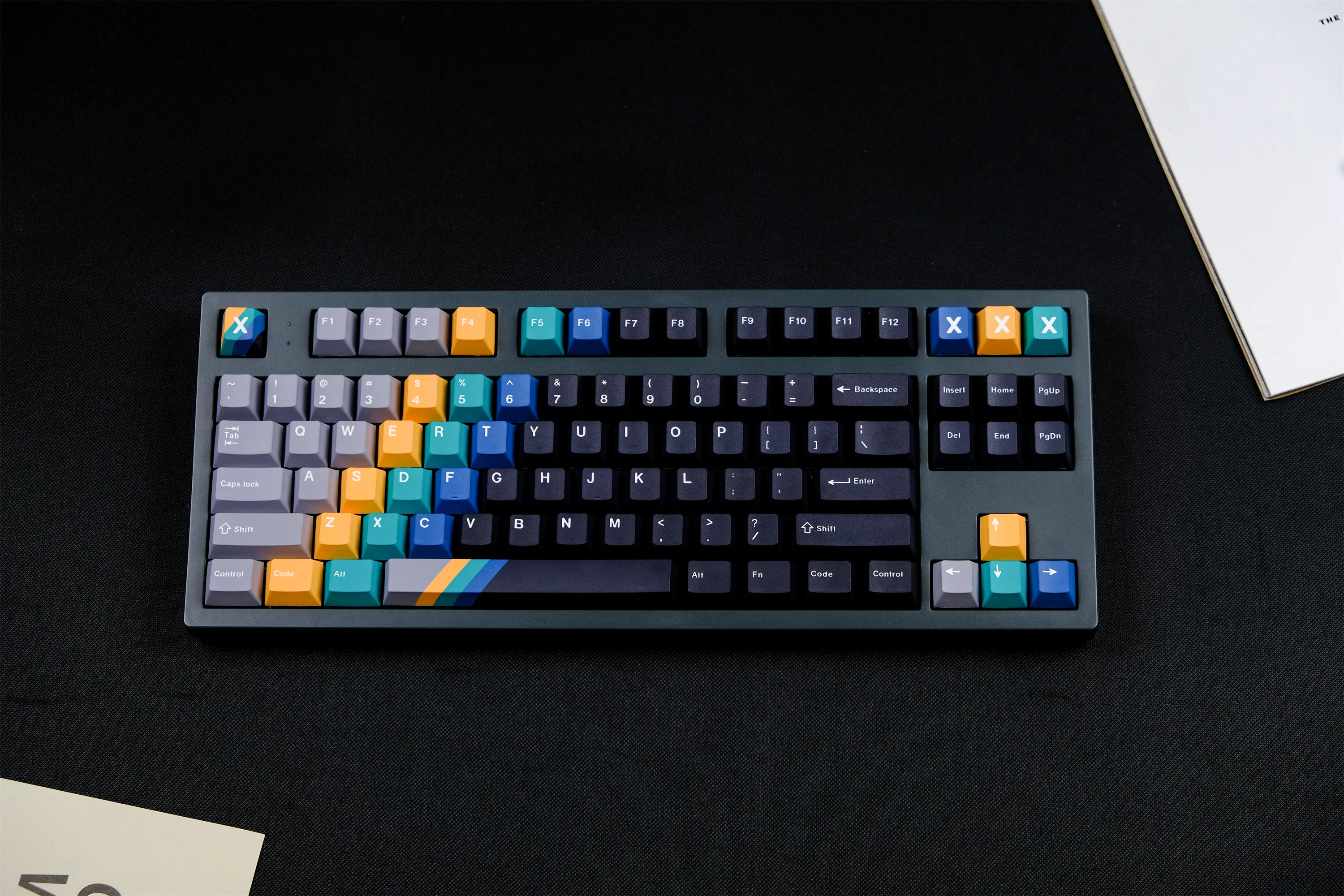 GMK Phonograma Keycap, 129 teclas PBT Keycaps Cherry Profile DYE-SUB Teclas GMK personalizadas para teclado mecánico