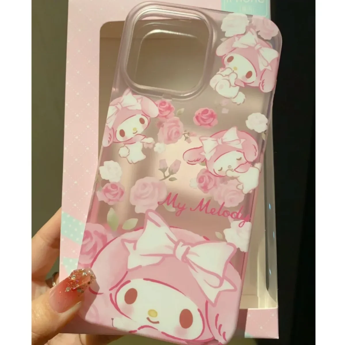 Preciosa funda de iPhone My Melody Kawaii para iPhone 17 Air 16 15 14 13 12 11 PRO MAX 16e X XR XSMAX MINI 7 8 PLUS Y2K cubierta mate - imagen 2
