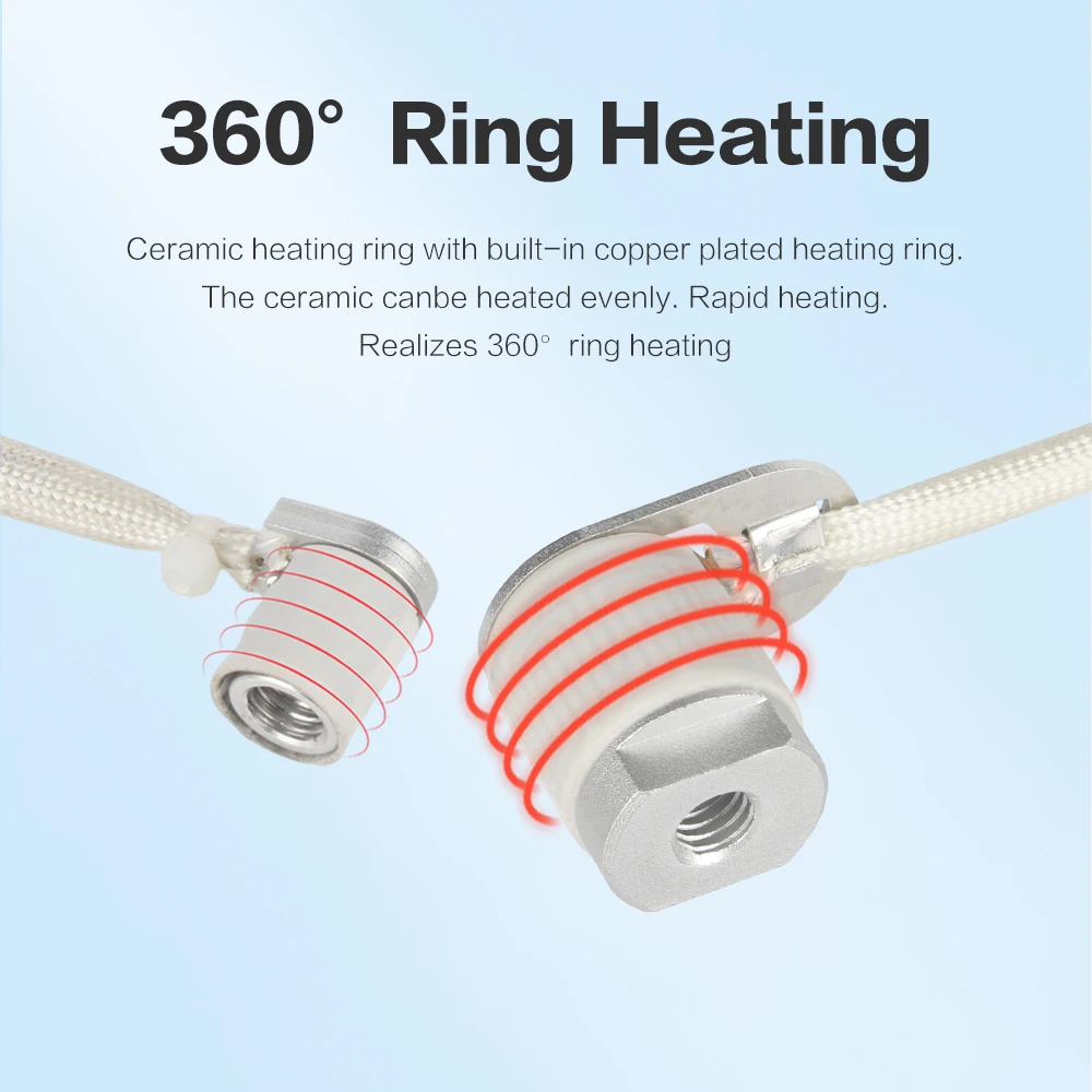 XCR3D-piezas de impresora 3D, núcleo de calentamiento rápido de cerámica, 24V, 60W, CH-C Hotend V6, Volacano, bloque Ender 3, CR-10S, SE Voron 2,4, Prusa i3 - imagen 3