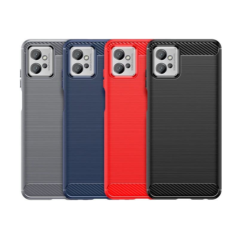 Para cubierta Moto G32 funda para Moto G32 Capas parachoques trasero de fibra de carbono a prueba de golpes TPU funda suave para Motorola Moto G32 G 32 Fundas - imagen 2