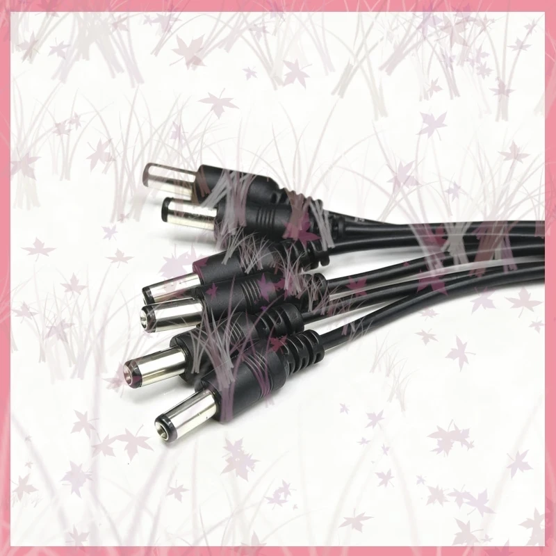 1/5/10 Uds 12V DC Power 1 hembra a 6 macho divisor 5,5*2,1mm Cable de enchufe para cámara de seguridad CCTV adaptador de fuente de alimentación B6