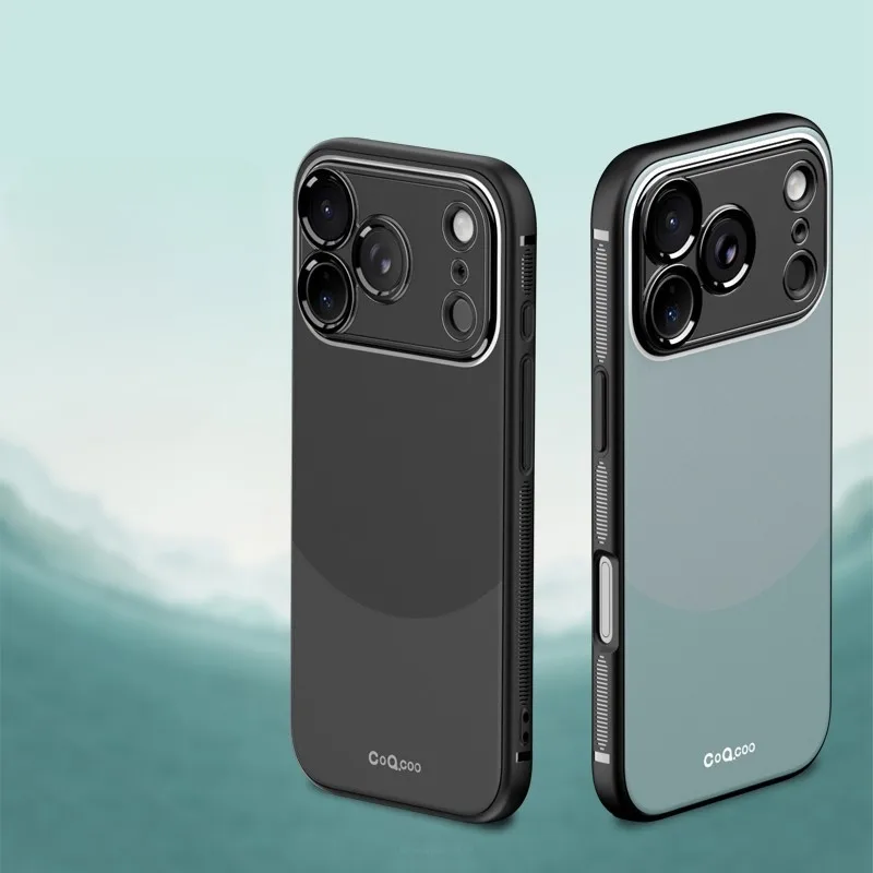 Para iPhone 17 Pro Max, 17 Pro funda ELVEV sensación de piel suave TPU protección de lente cubierta de teléfono de succión para iPhone Air